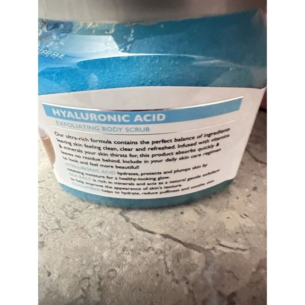 Global Beauty Care Hyaluronic Acid Body Scrub Sea Salt Cucumber 6oz‎